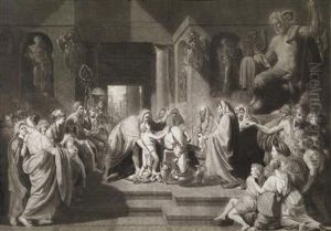 A Pair Of Mezzotint Etchings by Valentine Green