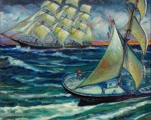 Ships At Sea by William Bradford Green