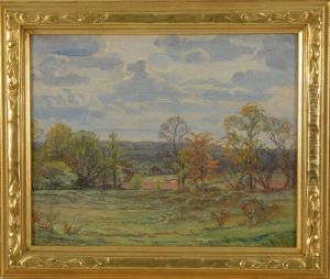 Old Lyme School-style Depiction Of A Barn In A Landscape by William Bradford Green
