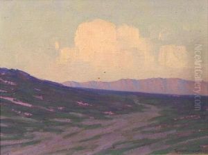 Landscape With Mountains And Cloudsabove by Joseph Greenbaum