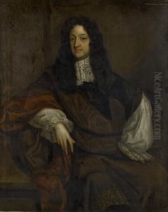 Portrait Of Sir Edward Dering, Three-quarter-length, In A Purple Mantle And A White Chemise