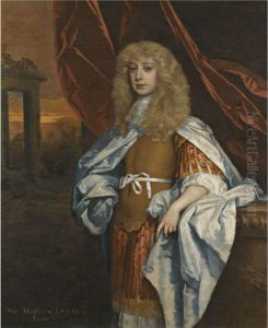 Portrait Of Sir Matthew Dudley, Bt., Three Quarter Length by John Greenhill