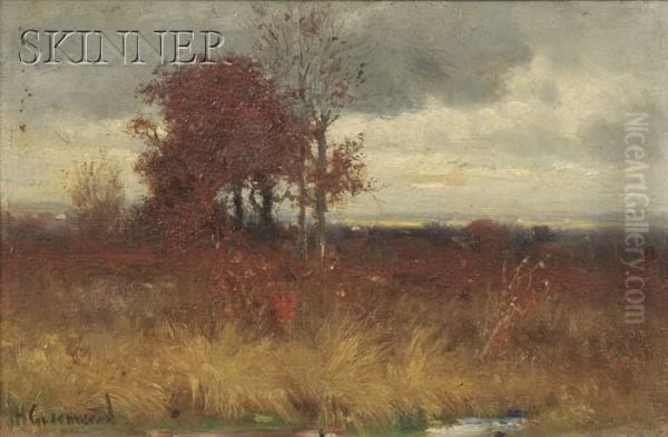 Autumn Scene With Golden Brush - view 1