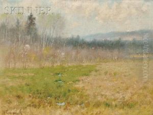 View Of A Meadow In Spring by Joseph H. Greenwood