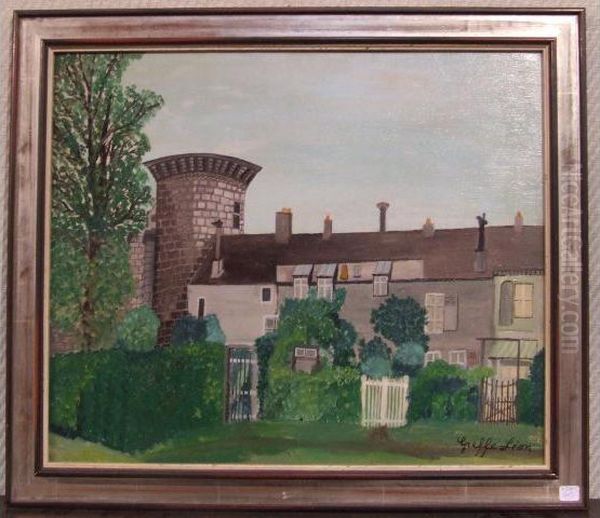 "la Tour" Huile Sur Toile Signee En Bas A Droite - view 1
