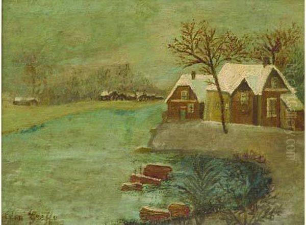 Maisons Enneigees Pres Du Lac - view 1