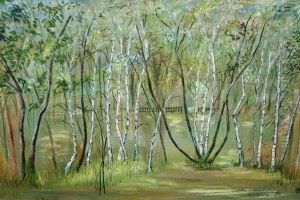 Spring Sun On Silver Birches, Pavlovsk Spring Sun On Silver Birches, Pavlovsk