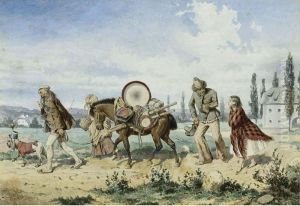 Gypsies Travelling by Alois Greil