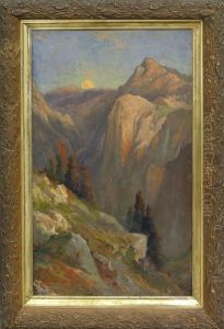 Mountains At Sunrise by Deidrich Henry Gremke