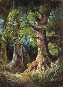 Forest Interior by Deidrich Henry Gremke