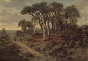 Paysans Sur Un Chemin De Campagne by Dominique Adolphe Grenet De Joigny