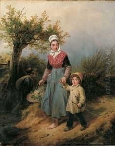 Mutter Mit Kind by Francois, Francisque Grenier De Saint Martin