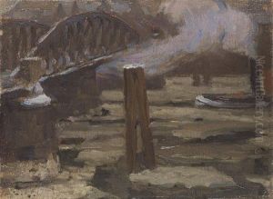 Winter Im Hamburger Hafen by Carlos Grethe