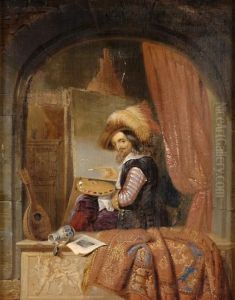 Der Kunstler Im Atelier. by Arnoldus Gijsbertus Gretser