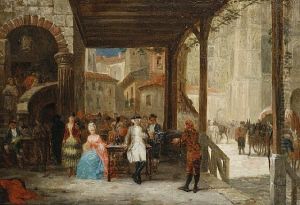 The Street Entertainer by Paul Amedee Greux