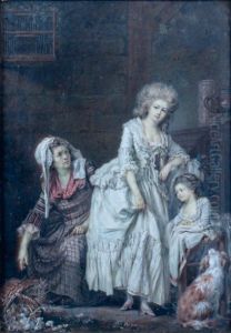 Scene D'interieur by Anne Genevieve Greuze