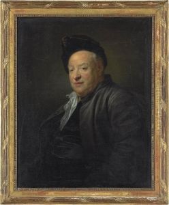 Portrait Of Etienne Jeurat by Jean Baptiste Greuze