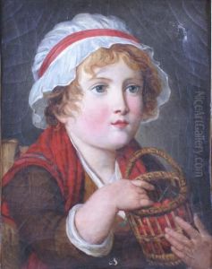 Fillette Au Panier De Cerises