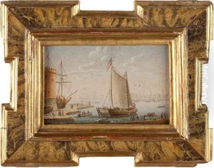 Veduta Del Porto Con Figure Ed Imbarcazioni by Charles Leopold Grevenbroeck