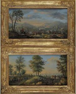 Ch.l. : Scene Champetre Et Scenemilitaire by Charles Leopold Grevenbroeck