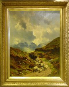 Landskap Med Farhjord I Forgrunden. by Alfred Grey