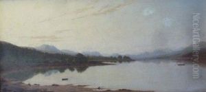 North American Lake And Mountain Landscape by James Grey