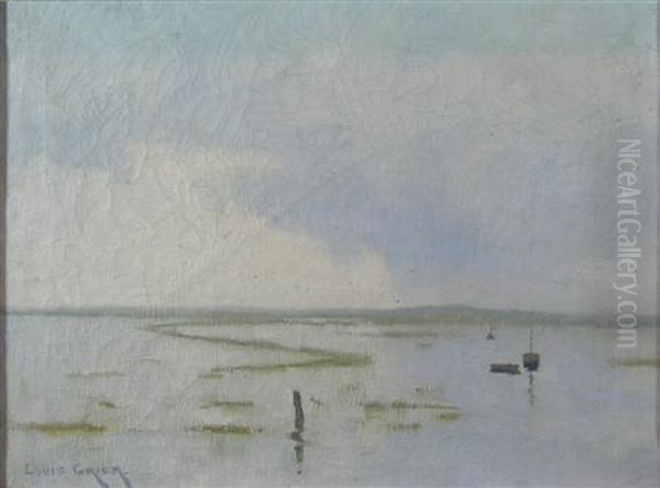 A Coastal Scene At Low Tide - view 1