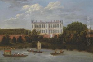 A View Of Syon House From The Thames by Robert Griffier