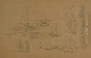 Sketch, Monhegan Island, Maine by Walter Griffin