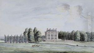 View Of Cound Hall, Cound, Shropshire by Moses Griffiths