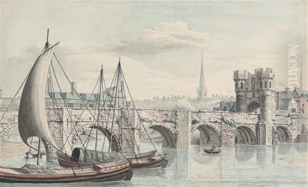 The Welsh Bridge At Shrewsbury - view 1