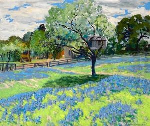 Blooming Flowers With A Ranch House Beyond Blooming Flowers With A Ranch House Beyond