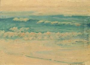 Waves Lapping Along A Shoreline by William Alexander Griffith