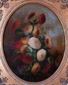 A Still Life Of Dahlias