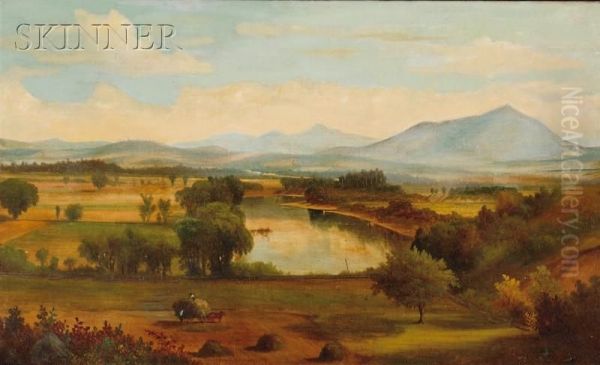 Panoramic Landscape With Hay Wagon - view 1
