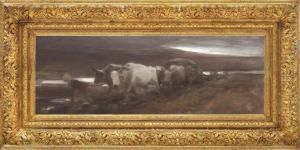 Care Cu Boi La Asfintit by Nicolae Grigorescu