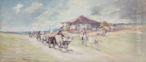 Care Cu Boi La Oratii by Nicolae Grigorescu