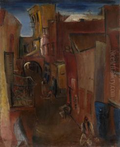 View Of A Moroccan Street by Boris Dmitrievich Grigoriev