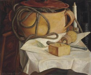Still Life With Candle by Boris Dmitrievich Grigoriev