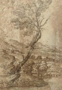 An Extensive Landscape With A Tree by Giovanni Francesco Grimaldi