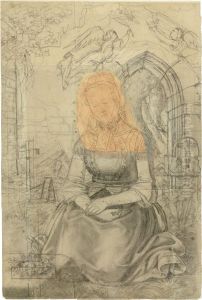 Frau In Schwalmer Tracht An Einem Grabe by Ludwig Emil Grimm