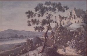 Landscape With Walled Town by Samuel Hieronymus Grimm
