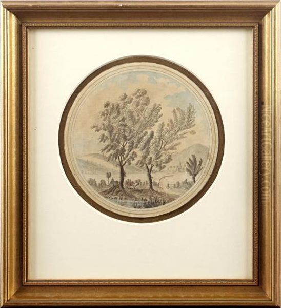 Cow Beneath Trees In A Hilly Landscape - view 1