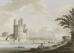 Caernarvon Castle, South Wales by Samuel Hieronymus Grimm