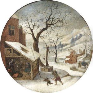 La Nativite Et La Fuite En Egypte by Abel Grimmer