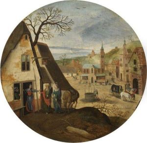 Mary And Joseph Halting At An Inn by Abel Grimmer