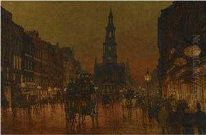 Evening On The Strand, London by Arthur E. Grimshaw
