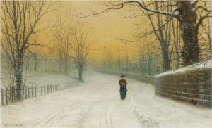 Winter At Stapleton Park, Pontefract by Arthur E. Grimshaw