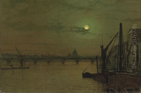Waterloo Bridge, London, Looking East - view 1