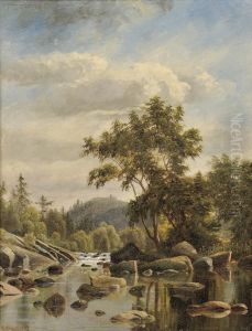 View Of A River In Spring by Casimir Clayton Griswold